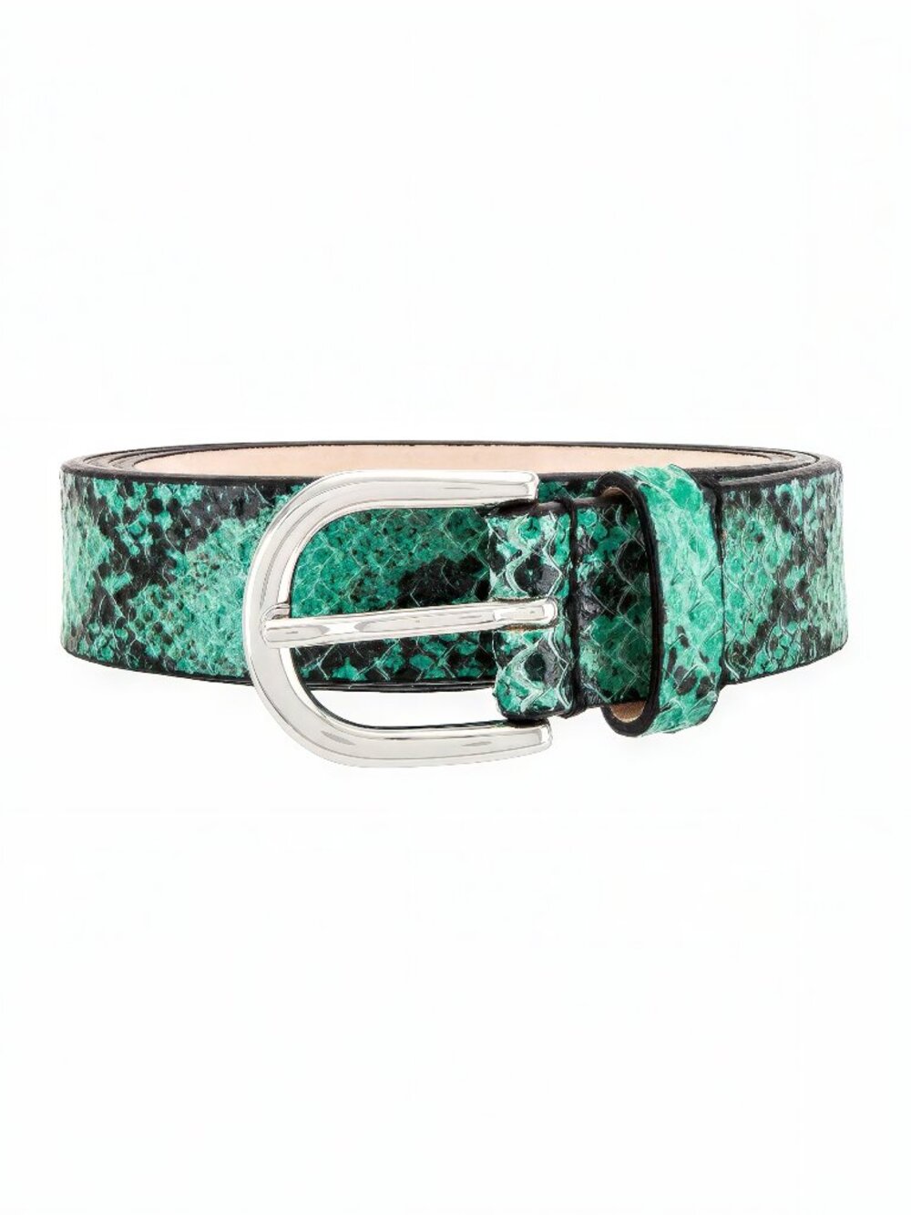 Isabel Marant Snakeskin-Print Leather Belt